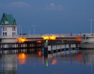 Schleibrücke am Abend